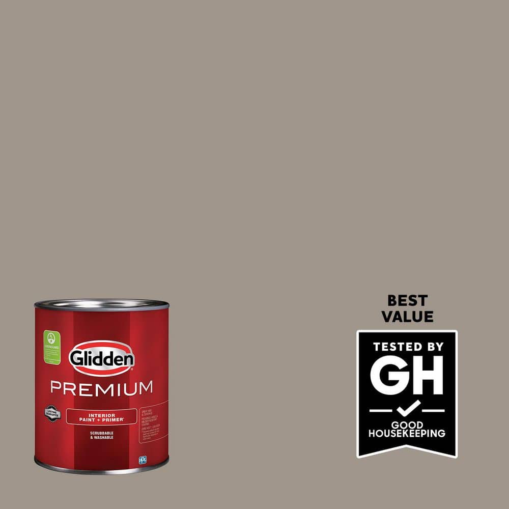 Glidden Premium 1 qt. #PPG1022-4 Rock Slide Eggshell Interior Latex Paint (2)