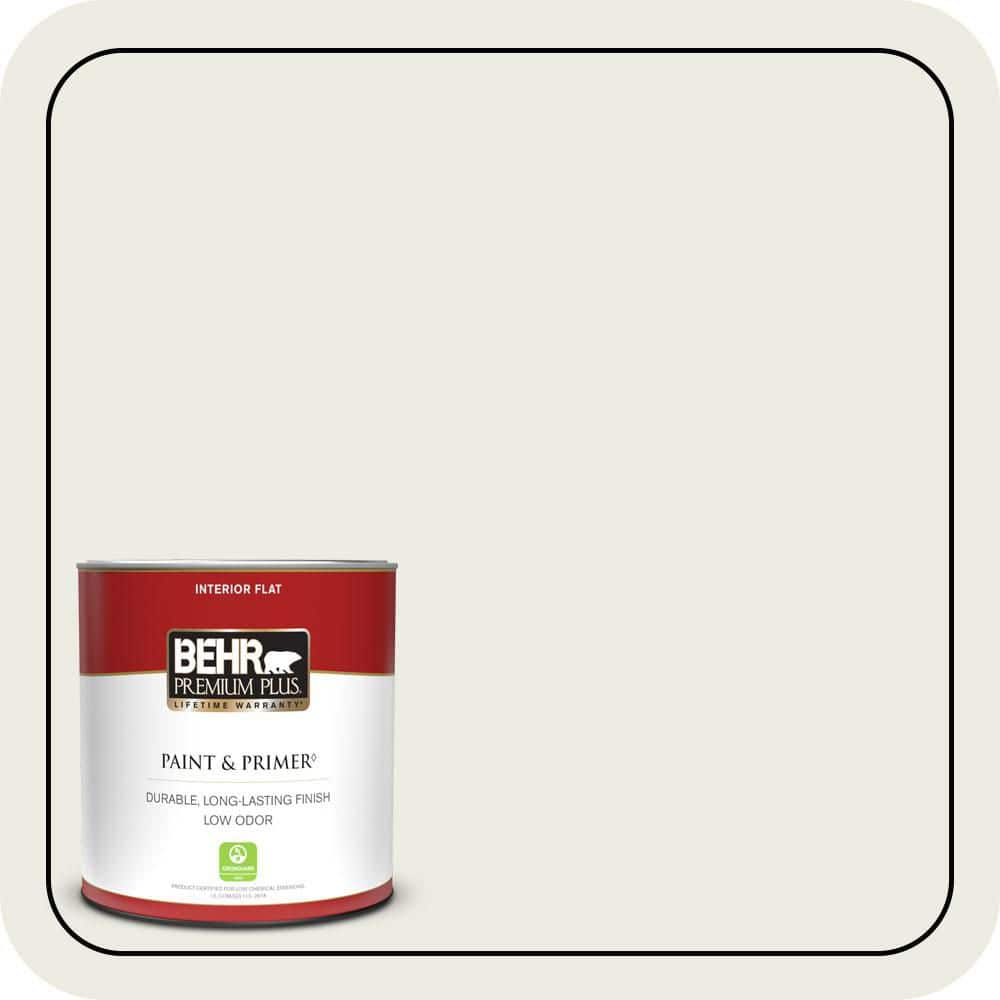 BEHR PREMIUM PLUS 1 qt. #ECC-37-2 Grand Heron Flat Low Odor Interior Paint & Primer