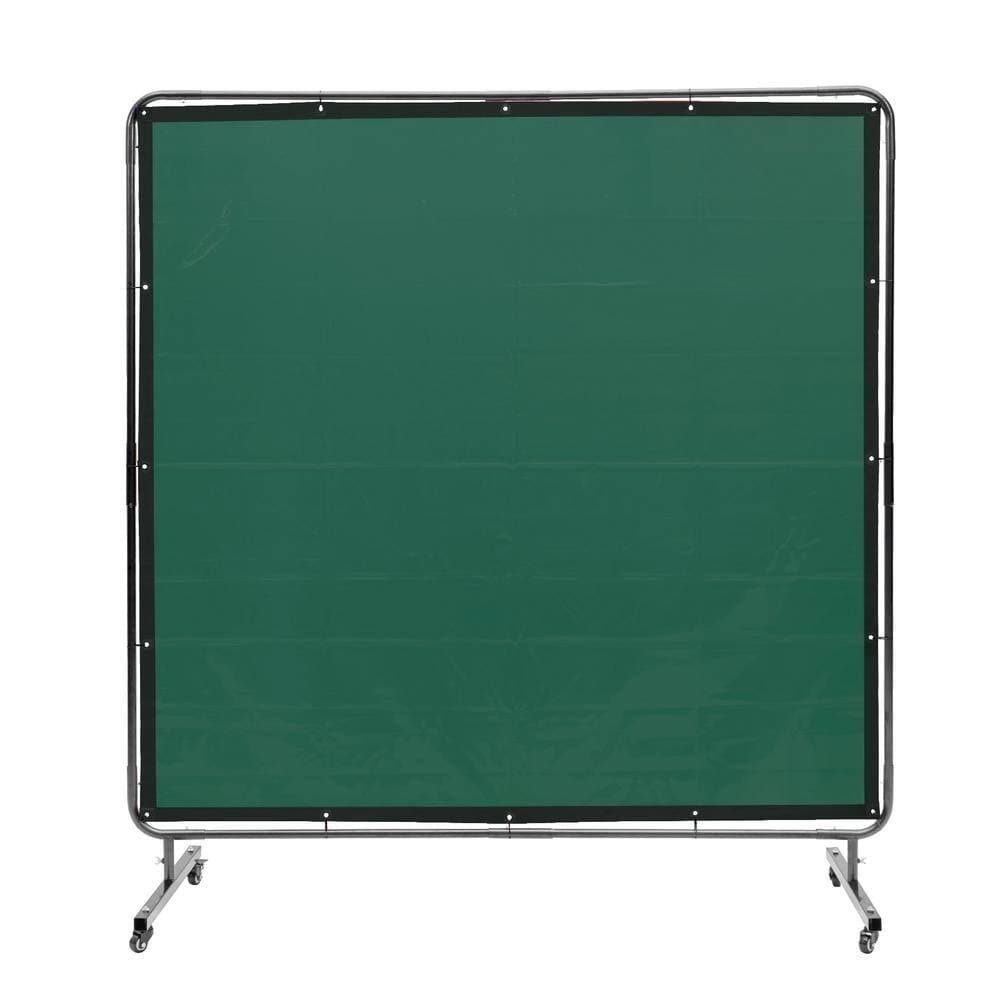 SKYSHALO Welding Screen with Frame, 6 ft. x 6 ft. Welding Curtain Screen, Flame-Resistant Vinyl Welding Protection Screen (1)