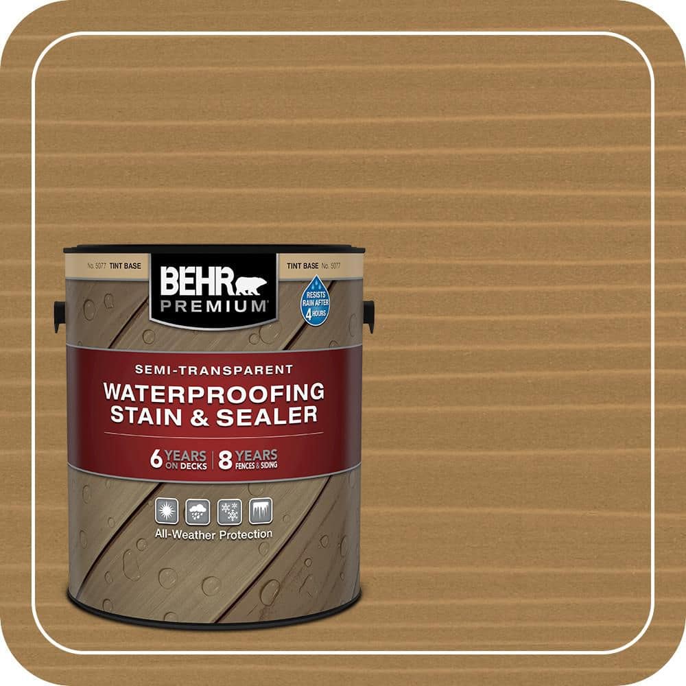 BEHR PREMIUM 1 gal. #ST-154 Chatham Fog Semi-Transparent Waterproofing Exterior Wood Stain and Sealer (1)