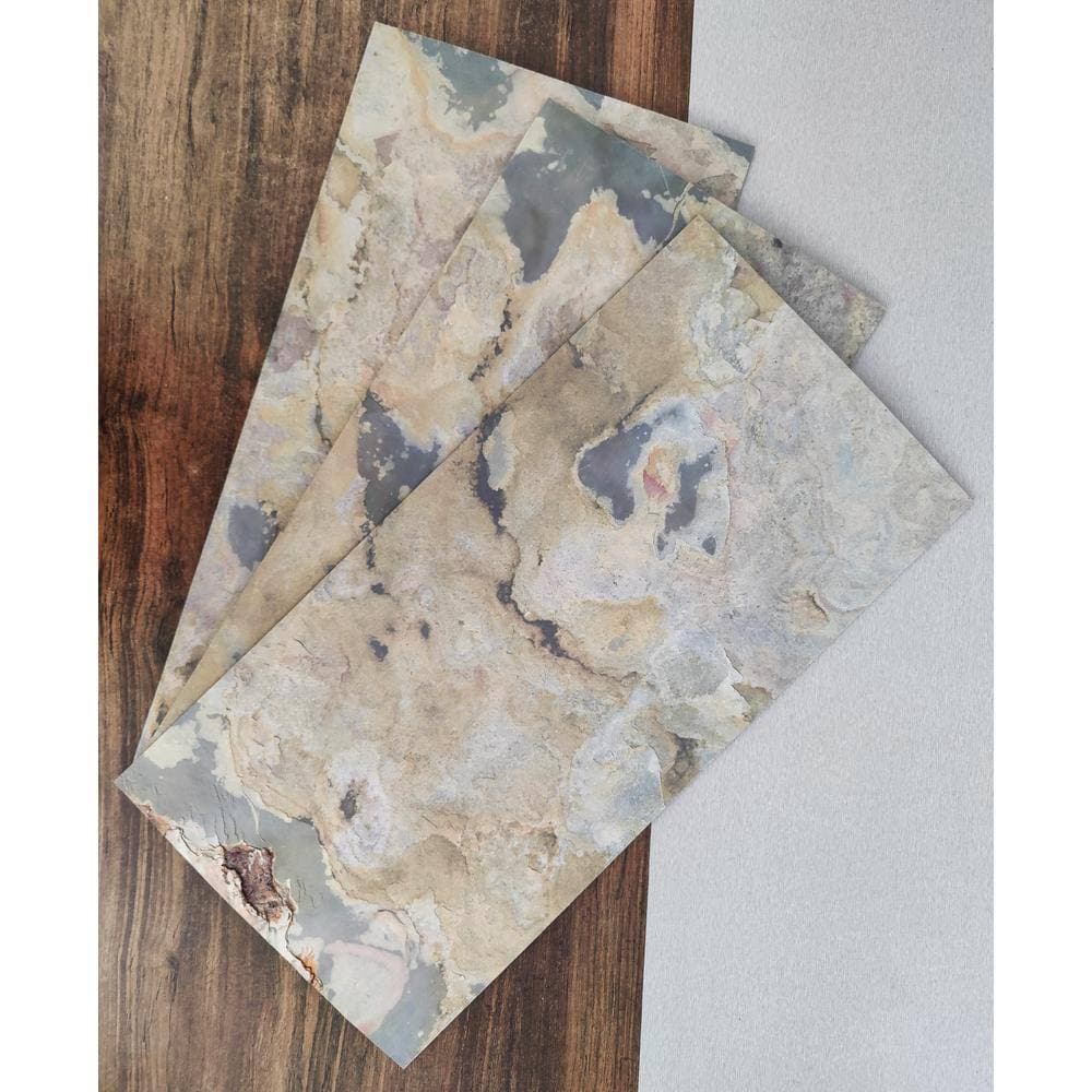 Dundee Deco Falkirk Johnstone 2/25 in. x 2 ft. x 1 ft. Peel and Stick Yellow Stone Veneer Decorative Wall Paneling 10-Pack (3)
