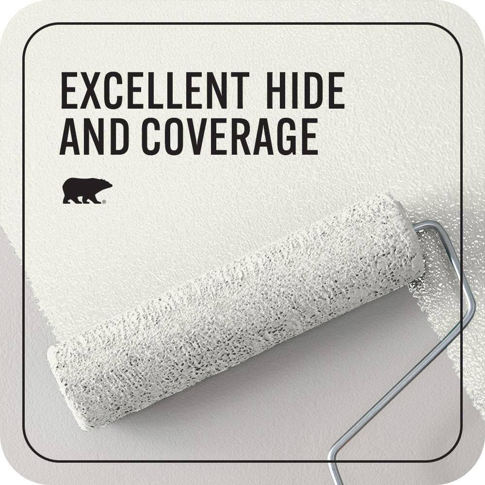 BEHR PREMIUM PLUS Home Decorators #HDC-MD-08 Whisper White Flat EcoMix Plant-Based & Primer (2)