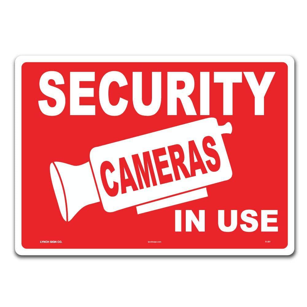 Lynch Sign 14 in. x 10 in. Security Cameras in Use Sign Printed on More Durable Thicker Longer Lasting Plastic Styrene