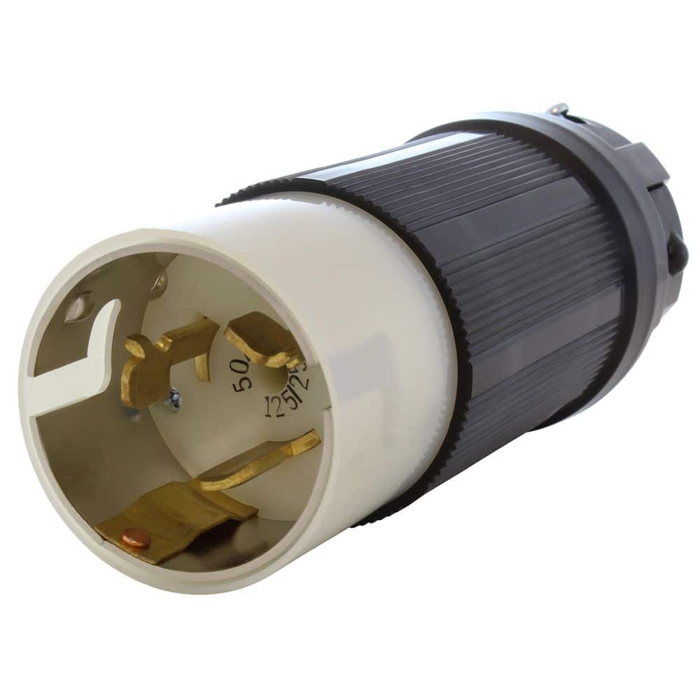 AC WORKS California Standard CS6365 50A 125/250V 4-Wires Locking Male Plug (1)