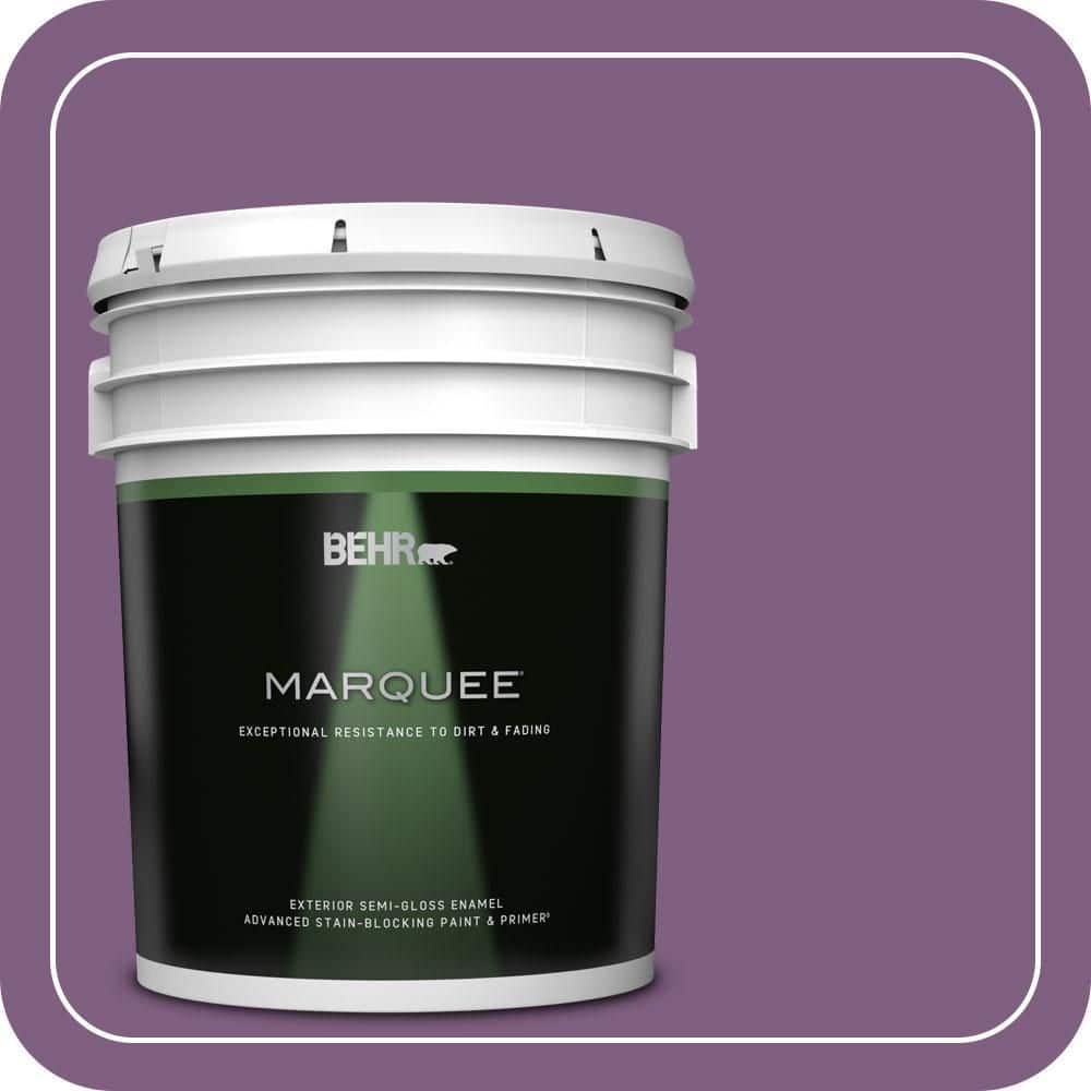 BEHR MARQUEE 5 gal. #MQ5-34 Showstopper Semi-Gloss Enamel Exterior Paint & Primer