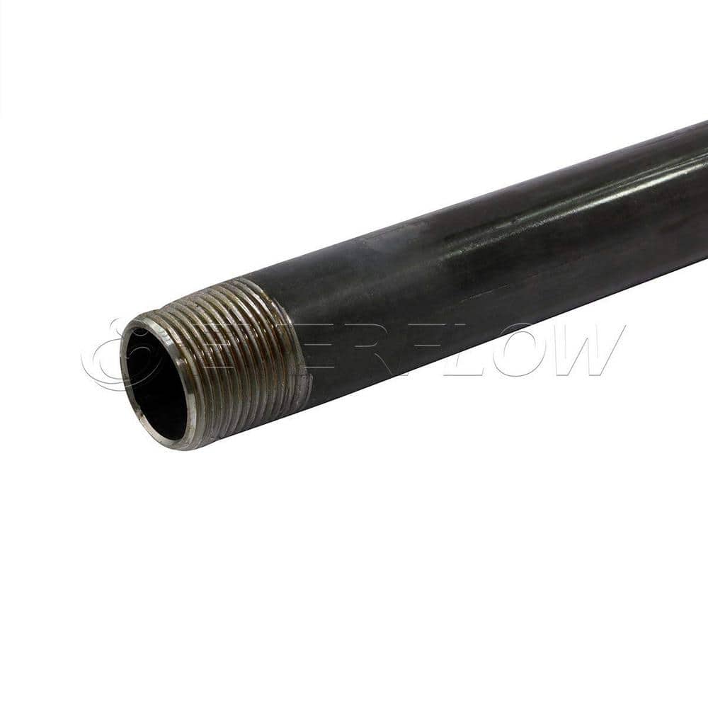 PLUMBFLEX 1-1/2 in. x 3 ft. Black Steel Pipe (2)