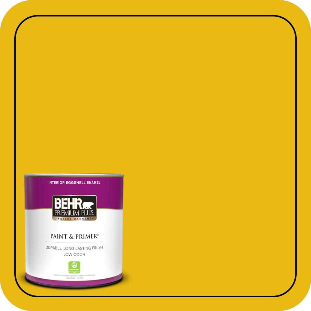 BEHR PREMIUM PLUS #390B-7 Lemon Lime Enamel Low Odor & Primer