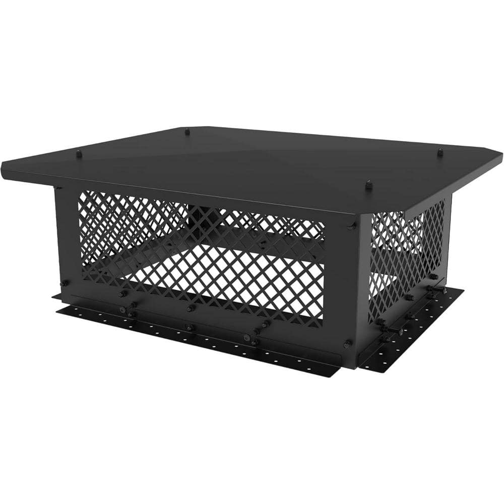 Mximu 18 in. x 22 in. Black Galvanized Steel Fireplace Chimney Caps for Outside
