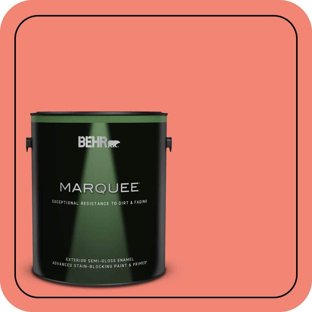 BEHR MARQUEE 1 gal. #T16-07 Coralette Semi-Gloss Enamel Exterior Paint & Primer