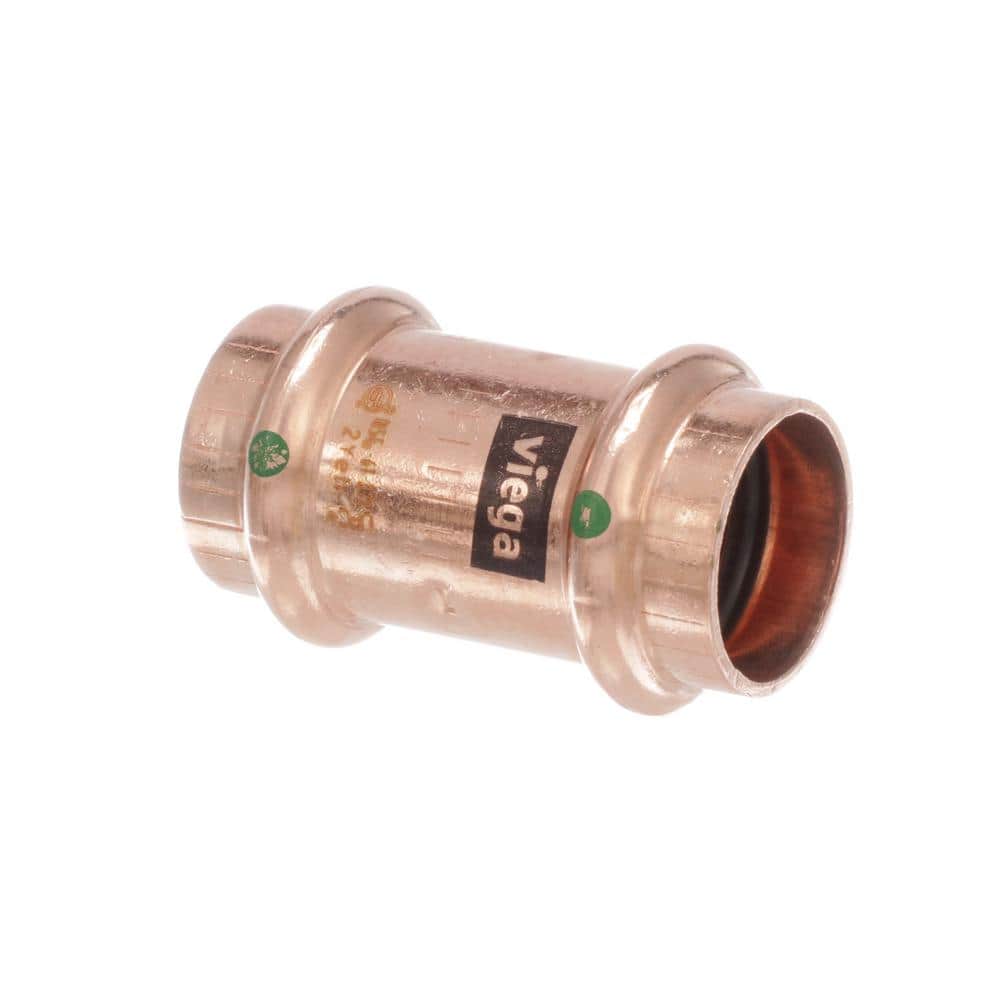 Viega ProPress 1/2 in. Press Copper Coupling with Stop