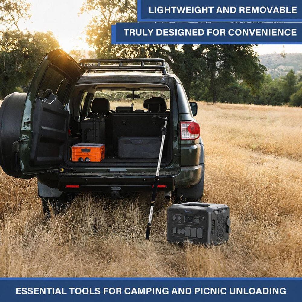 Misopily 34 to 73.5 in. Truck Bed Cargo Grabber Reach Retriever Tool with 2 Replacement Hooks for Truck Van RV Boat (2)