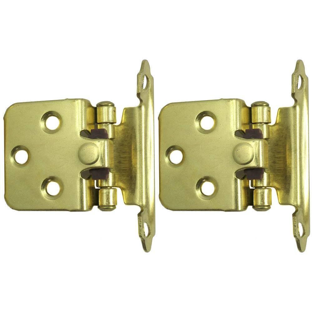 Laurey Face Frame Polished Brass Full Inset Self-Closing Hinge (25 -Pack) (2)