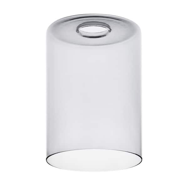 PRIVATE BRAND UNBRANDED 7.7 in. Smokey Gray Glass  Cylinder Shaped Replacement Pendant Shade with 2.25 in. Lip Fitter