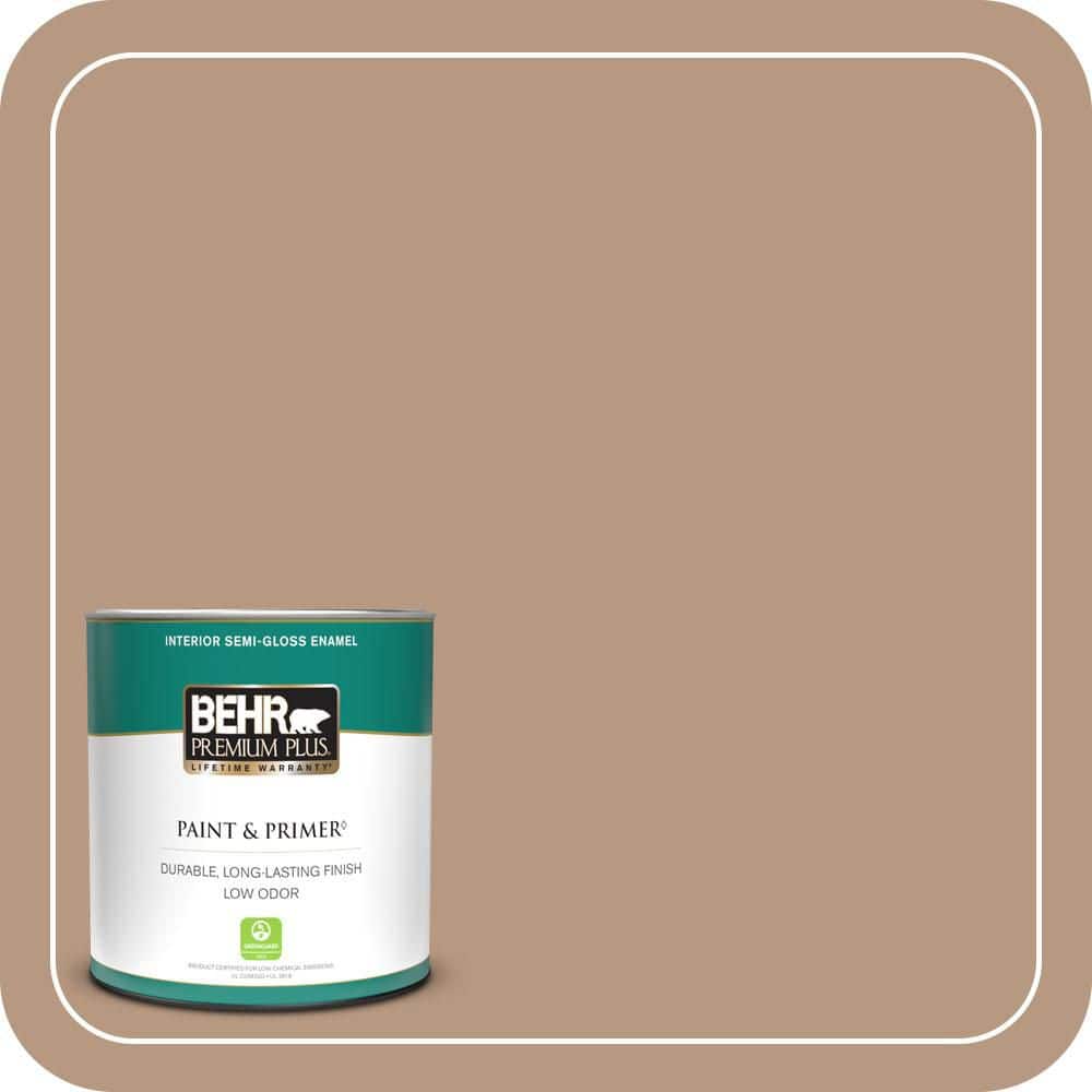 BEHR PREMIUM PLUS 1 qt. #MQ2-41 Cavern Clay Semi-Gloss Enamel Low Odor Interior Paint & Primer