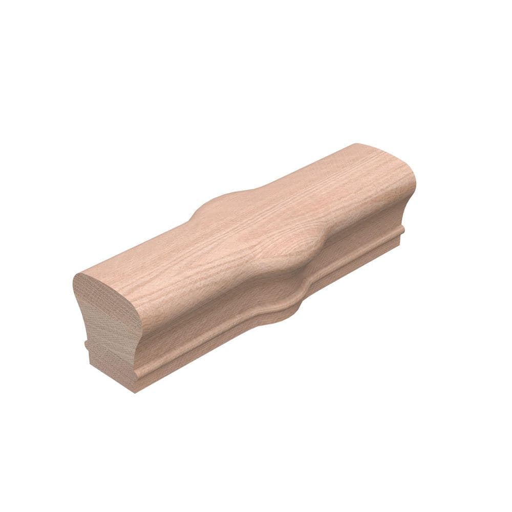 EVERMARK Stair Parts 7020 Unfinished Red Oak Tandem Post Cap Handrail Fitting (1)