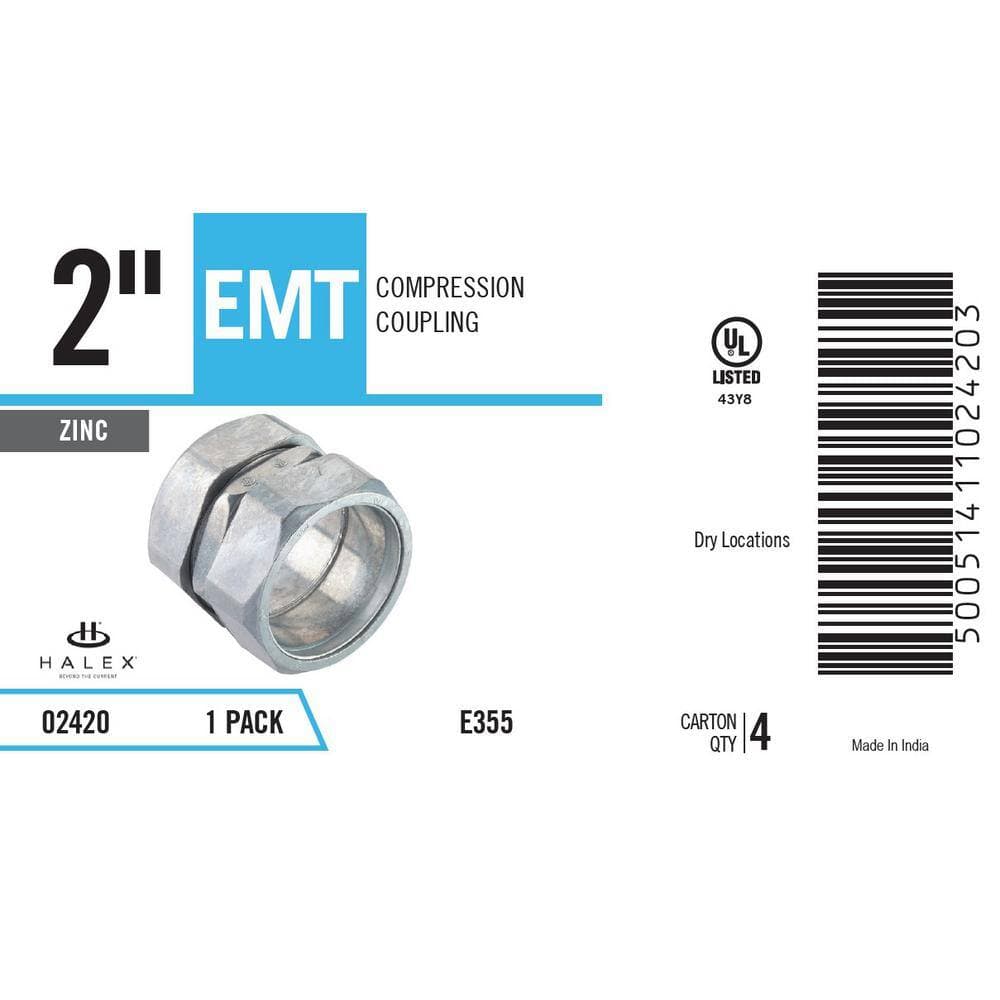 Halex 2 in. Electrical Metallic Tube (EMT) Compression Coupling (3)