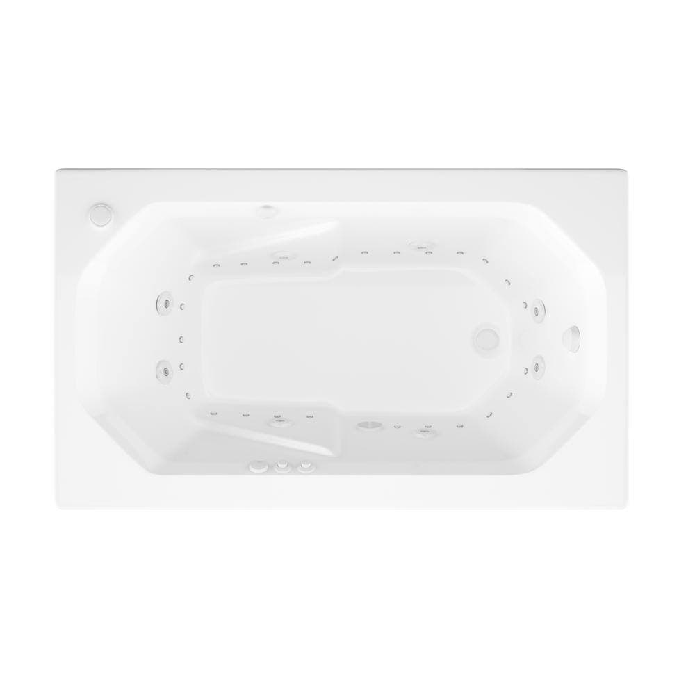 Universal Tubs Onyx 5 ft. Rectangular Drop-in Whirlpool and Air Bath Tub in White (2)