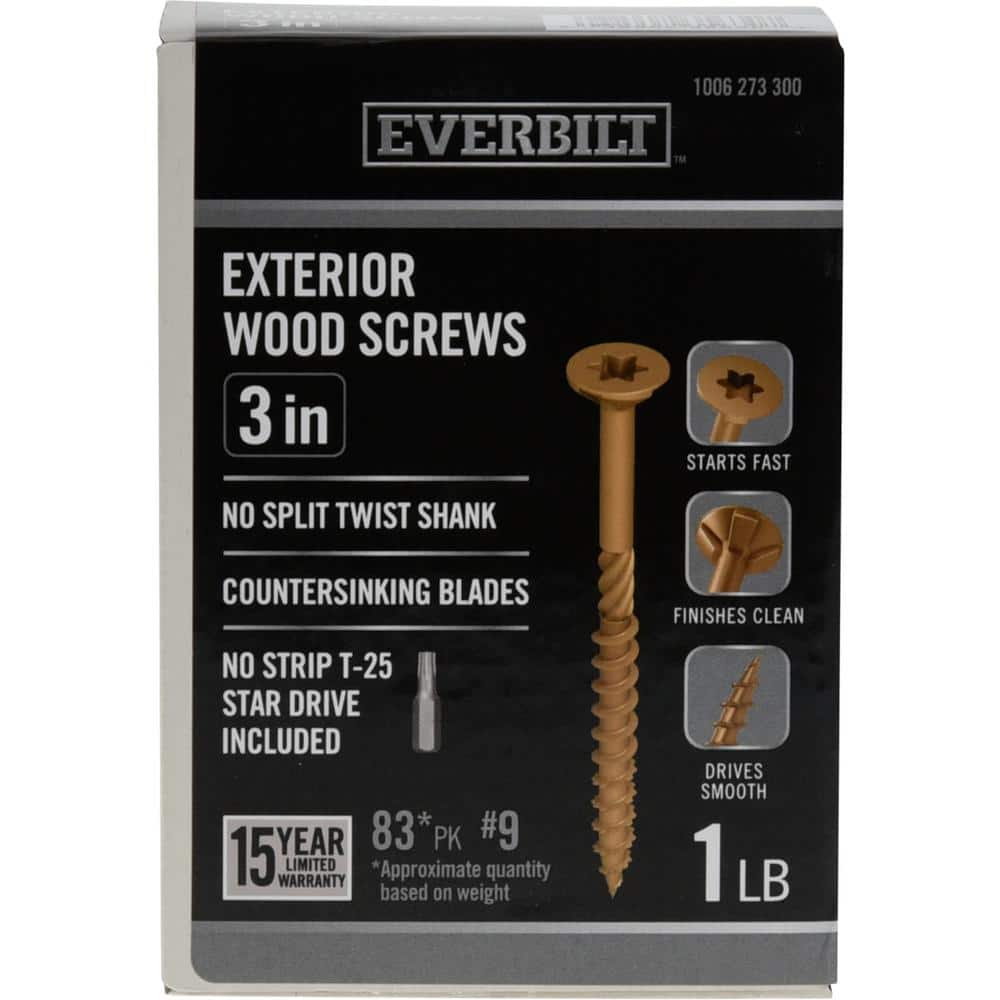 Everbilt Star Drive Flat Head Exterior Wood Screws ( / 426-Piece) (1)