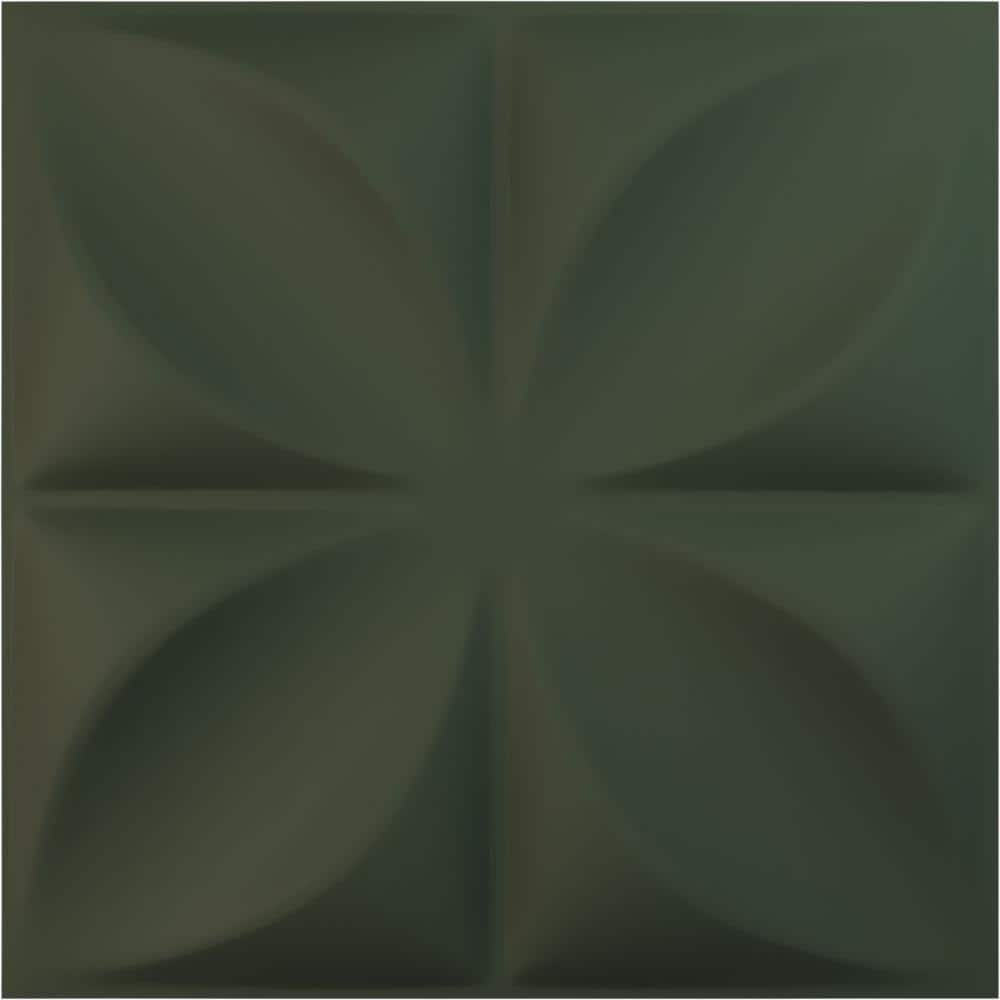 Ekena Millwork 19-5/8"W x 19-5/8"H Alexa EnduraWall Decorative 3D Wall Panel, Satin Hunt Club Green (Covers 2.67 Sq.Ft.) (1)