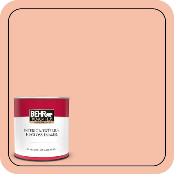 BEHR PREMIUM PLUS Home Decorators Collection #HDC-SP14-4 Heirloom Apricot Enamel Interior Stain-Blocking Paint & Primer (2)
