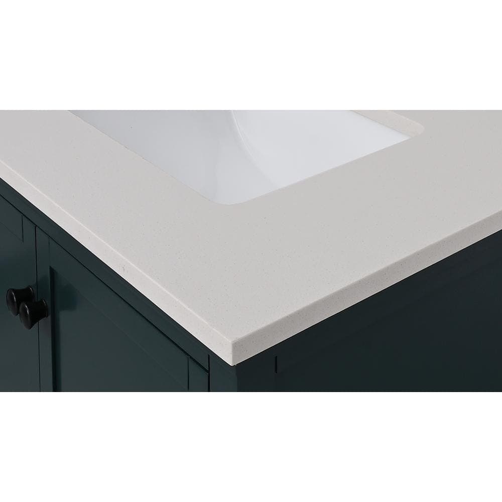 Home Decorators Collection 61 in. W 22 in D Quartz White Rectangular Double Sink Vanity Top (3)