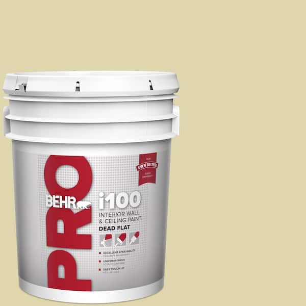 BEHR PRO 5 gal. #MQ4-40 Primitive Green Dead Flat Interior Paint (2)