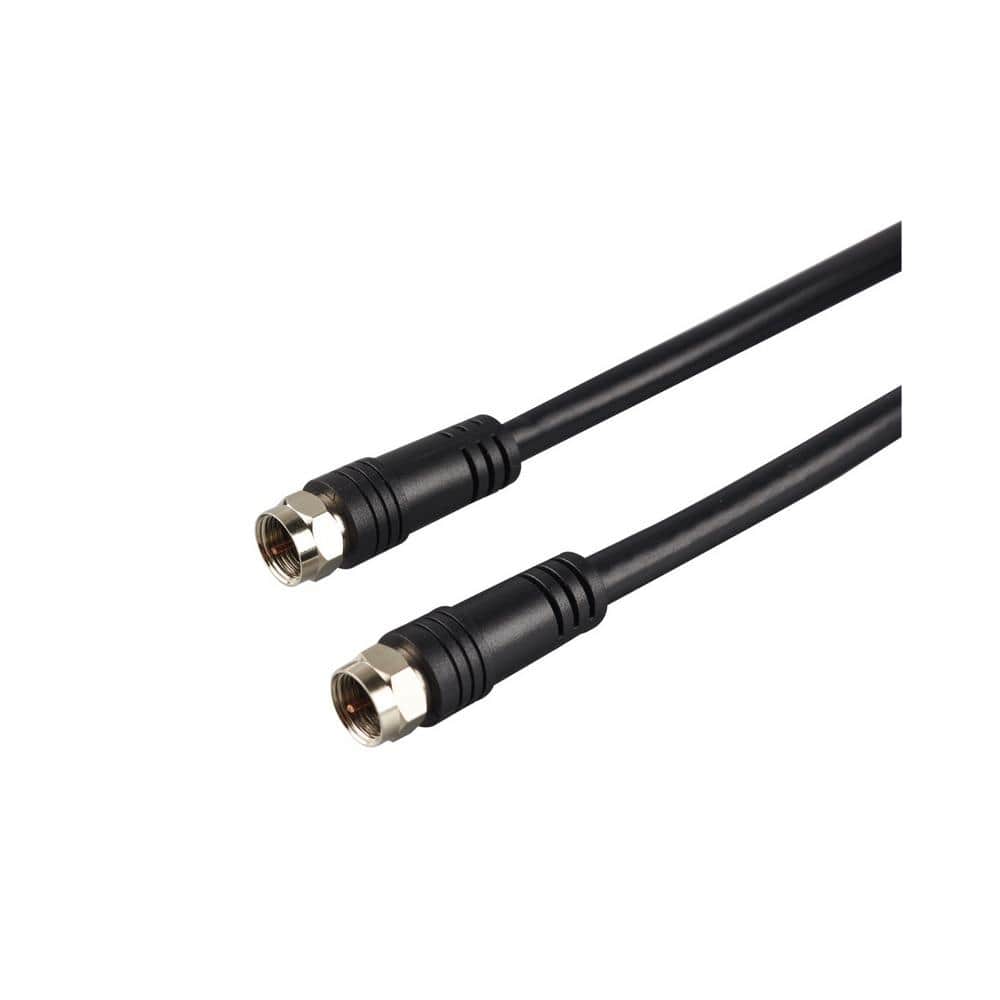 Commercial Electric 50 ft. Black 18-Gauge RG6 Coaxial Cable