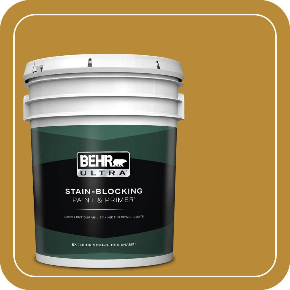 BEHR ULTRA 5 gal. #S-H-340 Treasures Semi-Gloss Enamel Exterior Paint & Primer