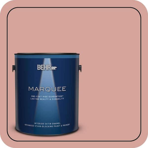 BEHR MARQUEE 1 gal. #S160-3 Bubble Shell One-Coat Hide Satin Enamel Interior Paint & Primer (2)