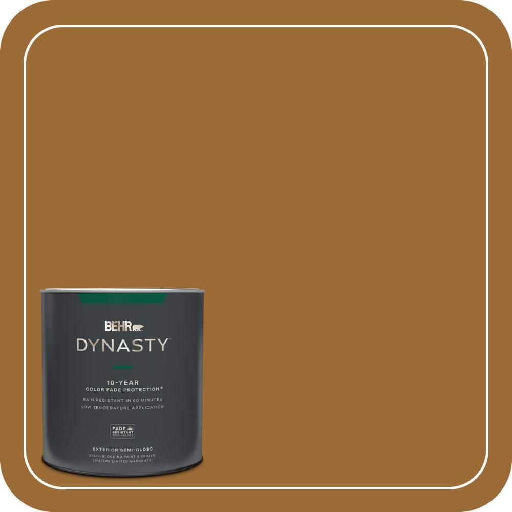 BEHR DYNASTY 1 qt. #PPU6-01 Curry Powder Semi-Gloss Exterior Stain-Blocking Paint & Primer