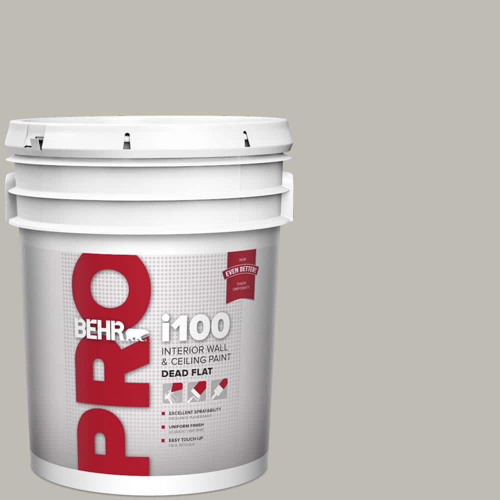 BEHR PRO 5 gal. #MQ6-23 Pumice Dead Flat Interior Paint