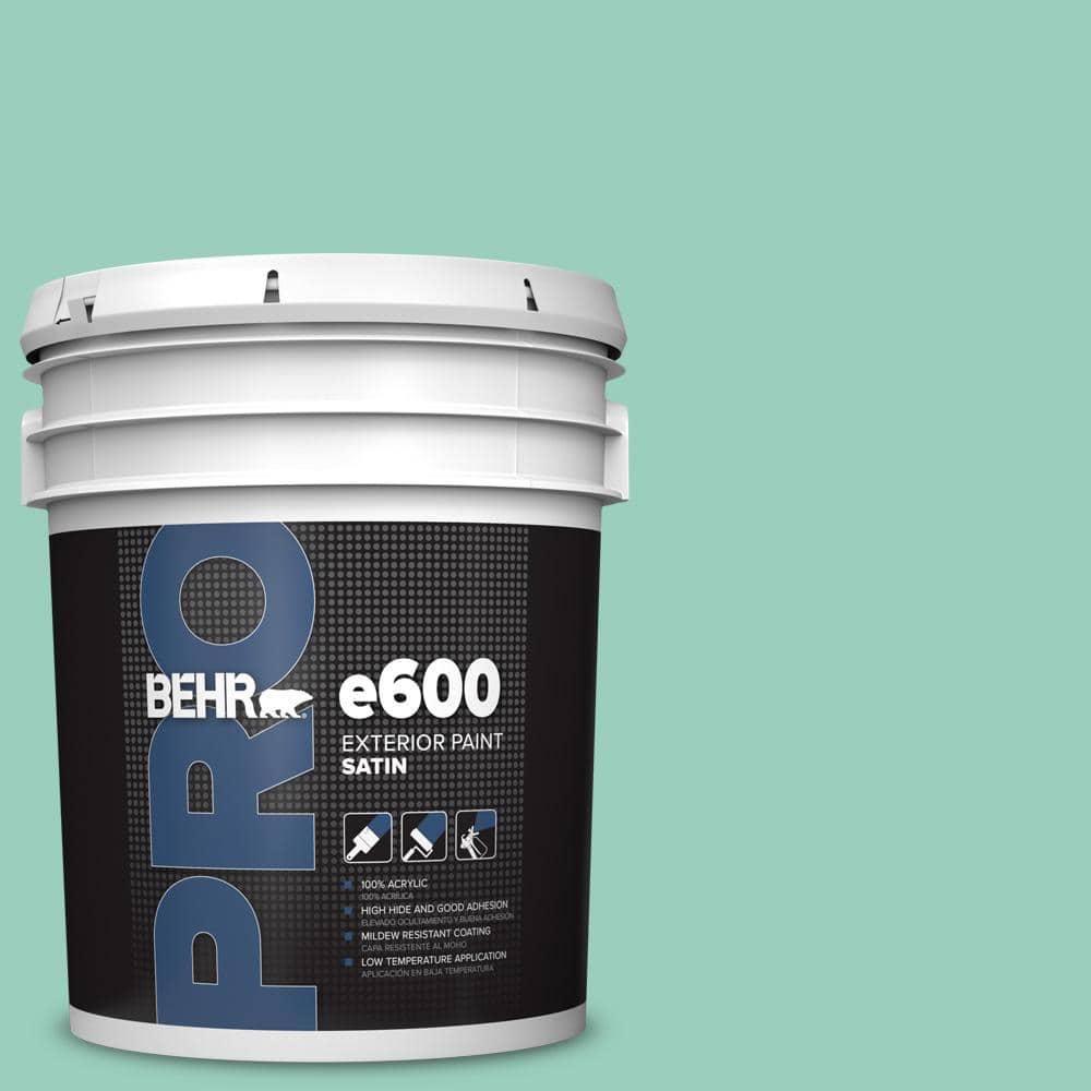 BEHR PRO 5 gal. #HDC-SM14-6 Thermal Aqua Satin Exterior Paint
