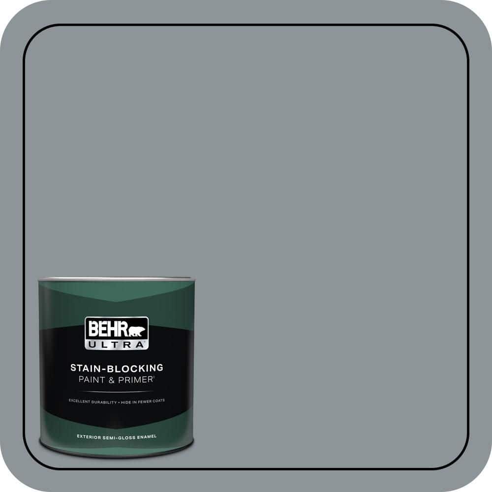 BEHR ULTRA 1 qt. #N450-4 Moonquake Semi-Gloss Enamel Exterior Paint & Primer