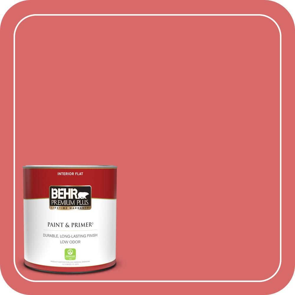 BEHR PREMIUM PLUS #160B-6 Coral Expression Flat Low Odor & Primer