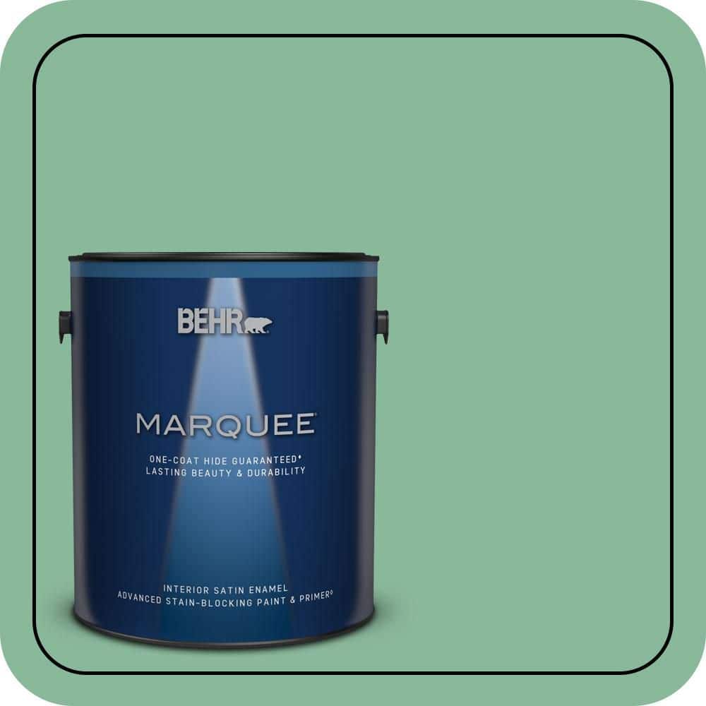 BEHR MARQUEE 1 gal. #470D-4 Garden View Satin Enamel Interior Paint & Primer