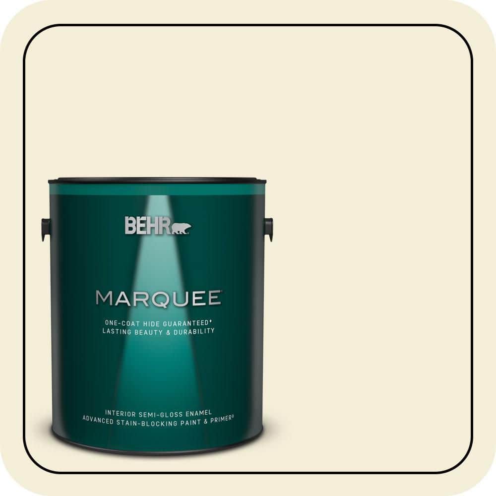 BEHR MARQUEE 1 gal. #PPU7-14 Apple Core Semi-Gloss Enamel Interior Paint & Primer