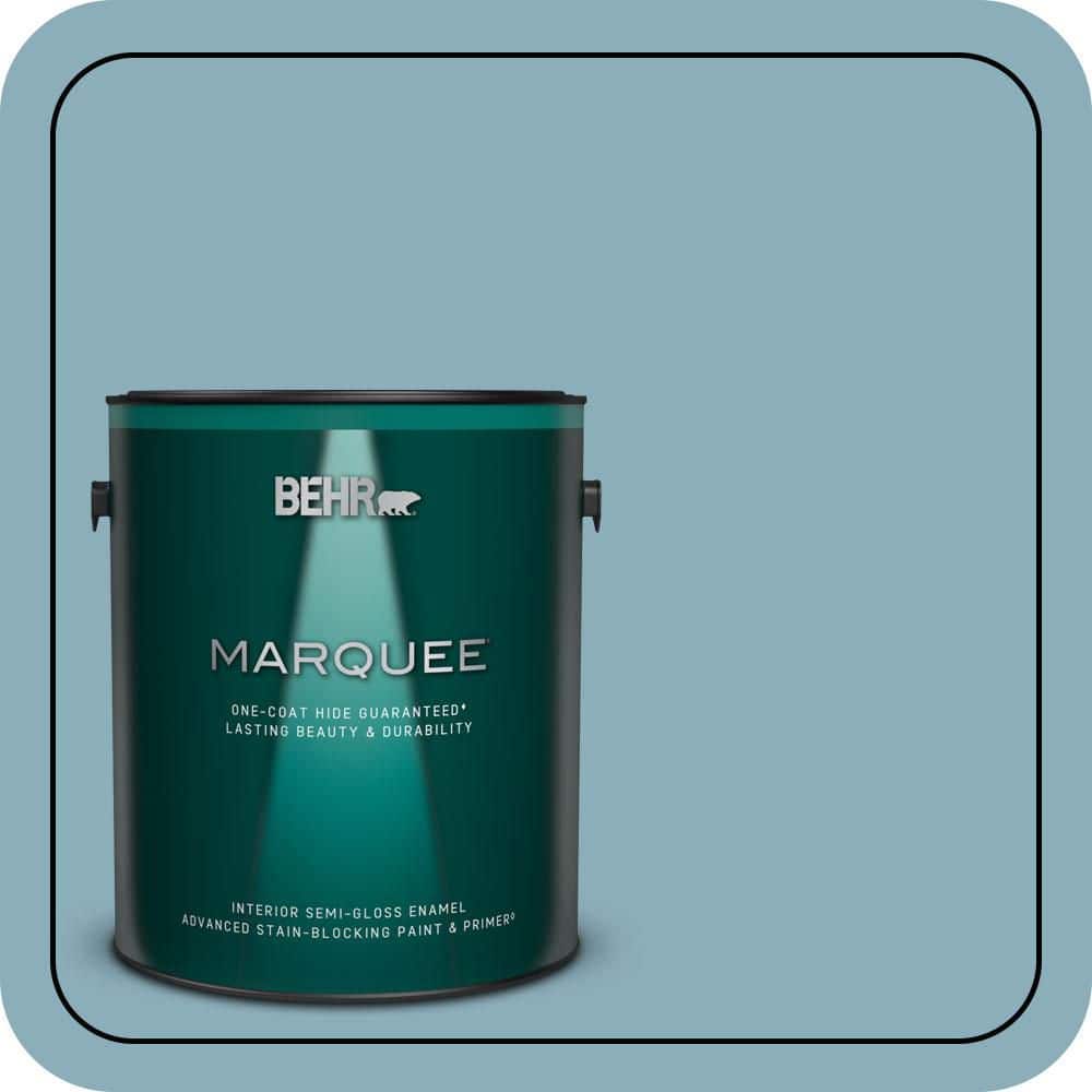 BEHR MARQUEE 1 gal. #QE-51 Atmosphere Semi-Gloss Enamel Interior Paint & Primer (1)
