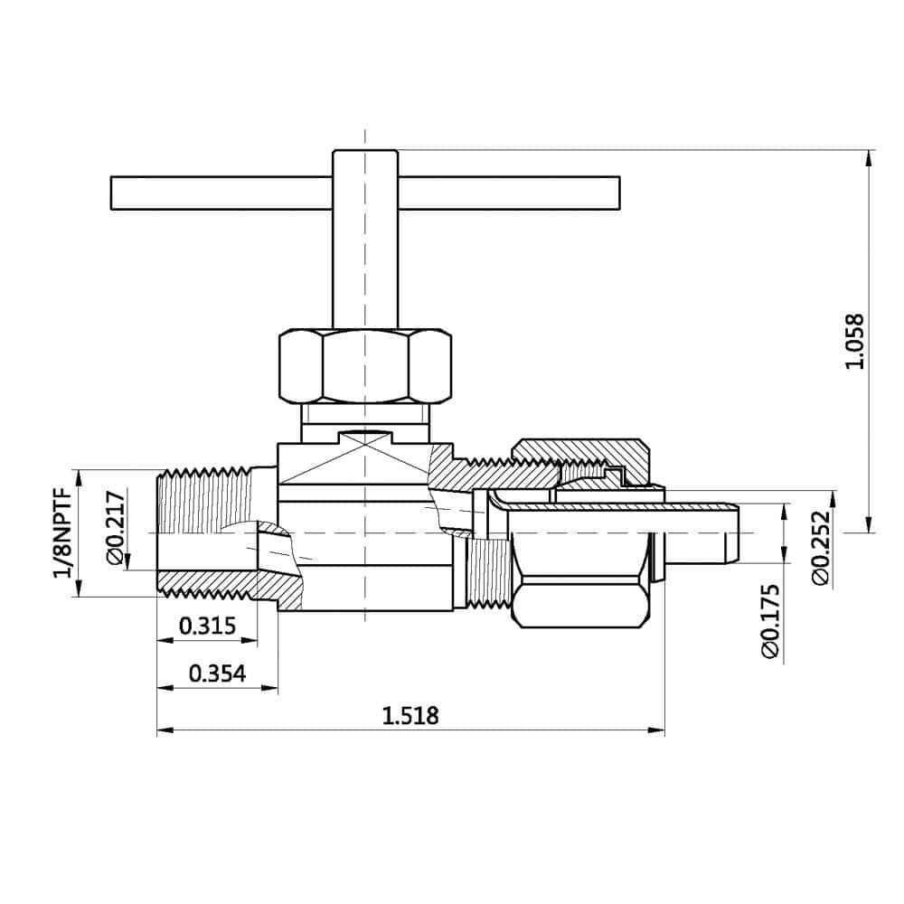 Everbilt 1/4 in. OD Compression x 1/8 in. MIP Brass Valve Fitting (3)