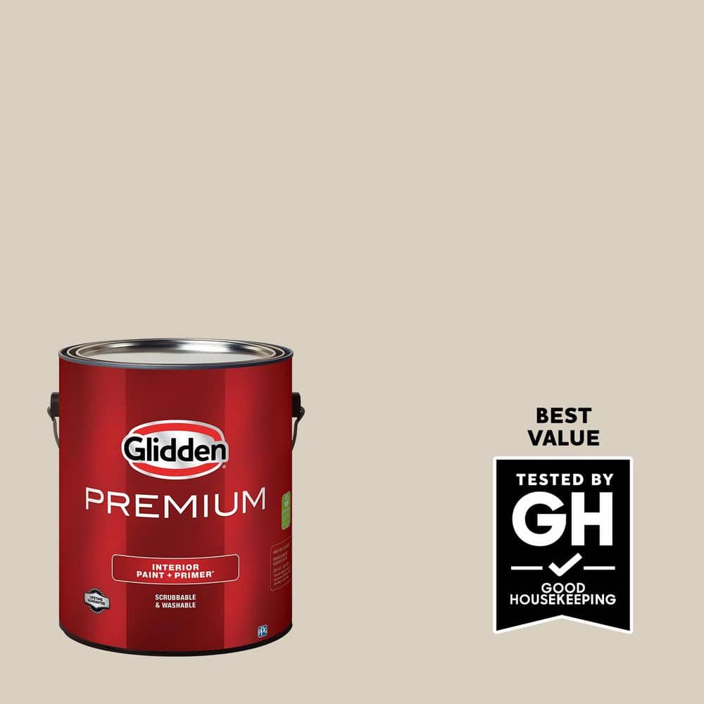 Glidden Premium 1 gal. PPG1023-2 Cool Concrete Satin Interior Latex Paint