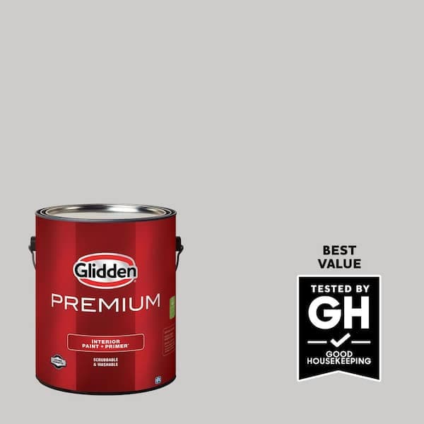 Glidden Premium 1 gal. PPG0996-2 Steely Gaze Flat Interior Latex Paint (2)