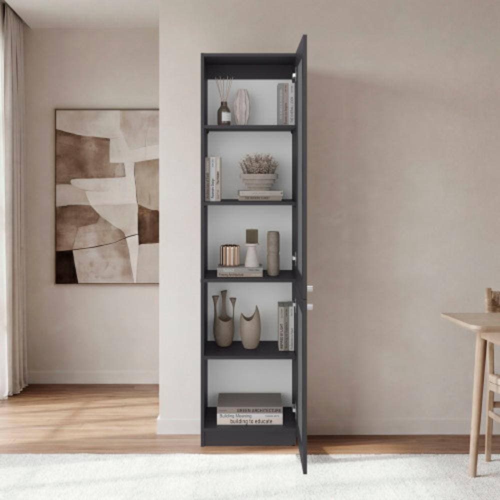 Unbranded 12.3 in. W x 17.8 in. D x 71.1 in. H Bathroom Gray Linen Cabinet (3)