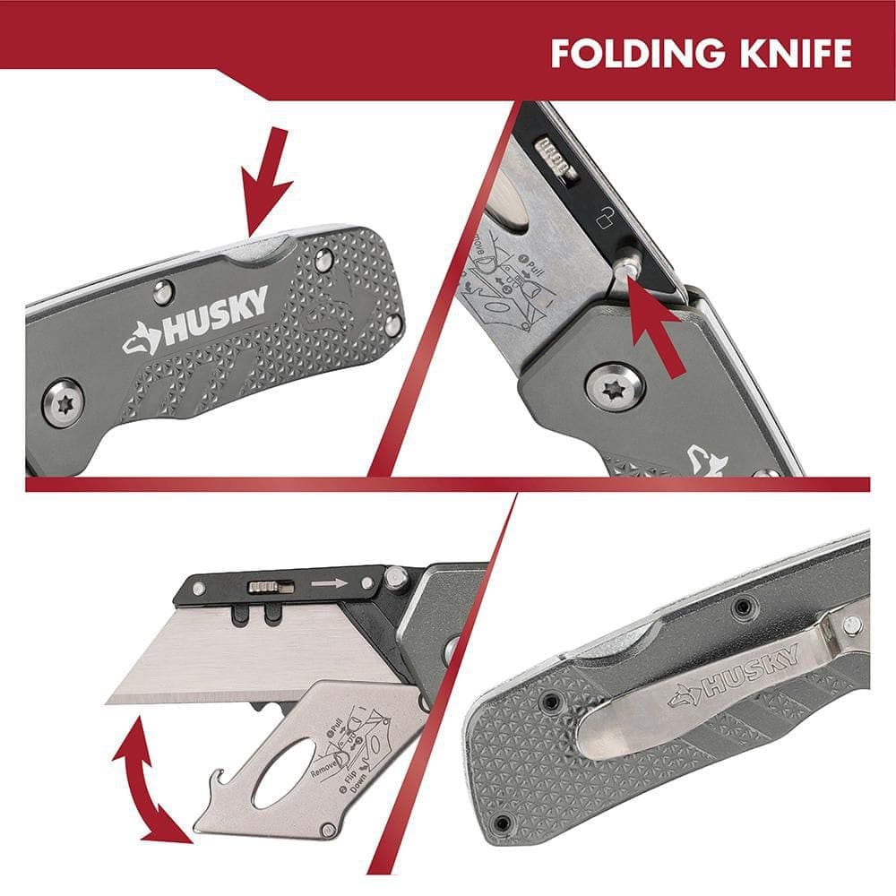Husky 2-Pack Folding Utility Knives (3)