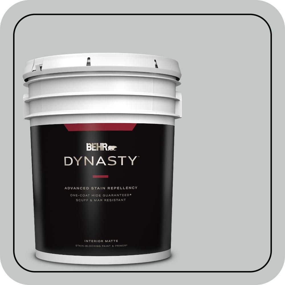 BEHR DYNASTY 5 gal. #N450-2 Zero Gravity Matte Interior Stain-Blocking Paint & Primer