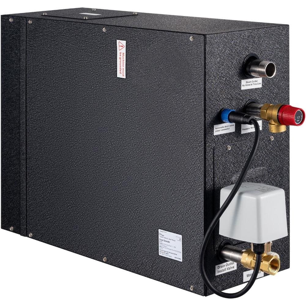 Bunpeony 15 kW Steam Shower Generator with Automatic Drainage, 24-Hour Timer and Temperature Control for up to 530 cu. ft. (1)