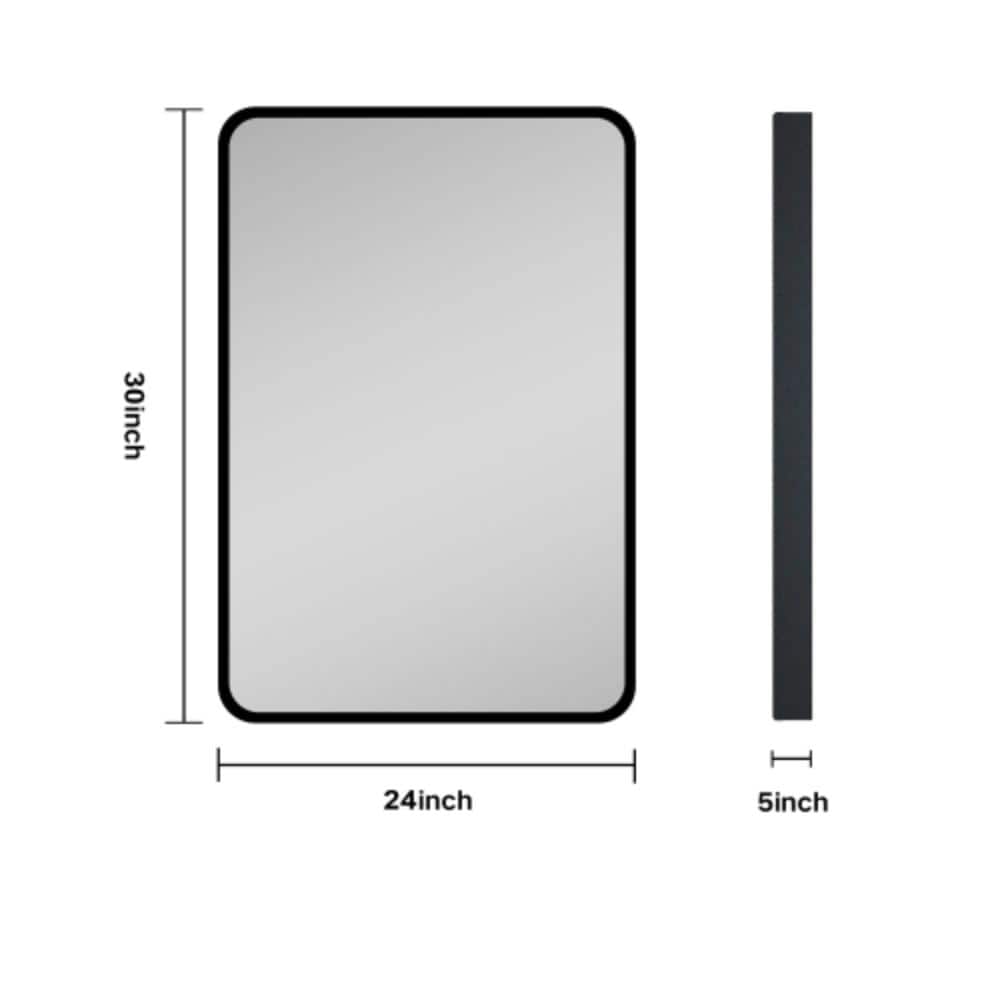 Unbranded 24" x 30" Bathroom Medicine Cabinet with Mirror, Wall-Mount/Recessed Installation,Storage Cabinet with Removable Shelves (2)
