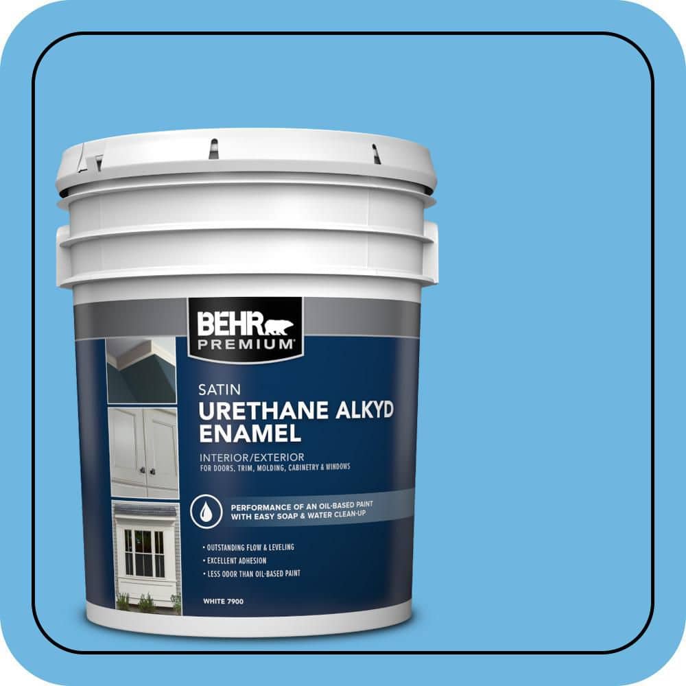 BEHR PREMIUM 5 gal. #P500-4 Life Force Urethane Alkyd Satin Enamel Interior/Exterior Paint