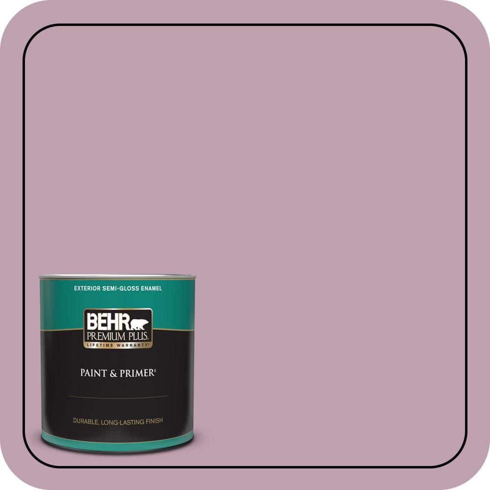 BEHR PREMIUM PLUS 1 qt. #S120-4 Decanting Semi-Gloss Enamel Exterior Paint & Primer