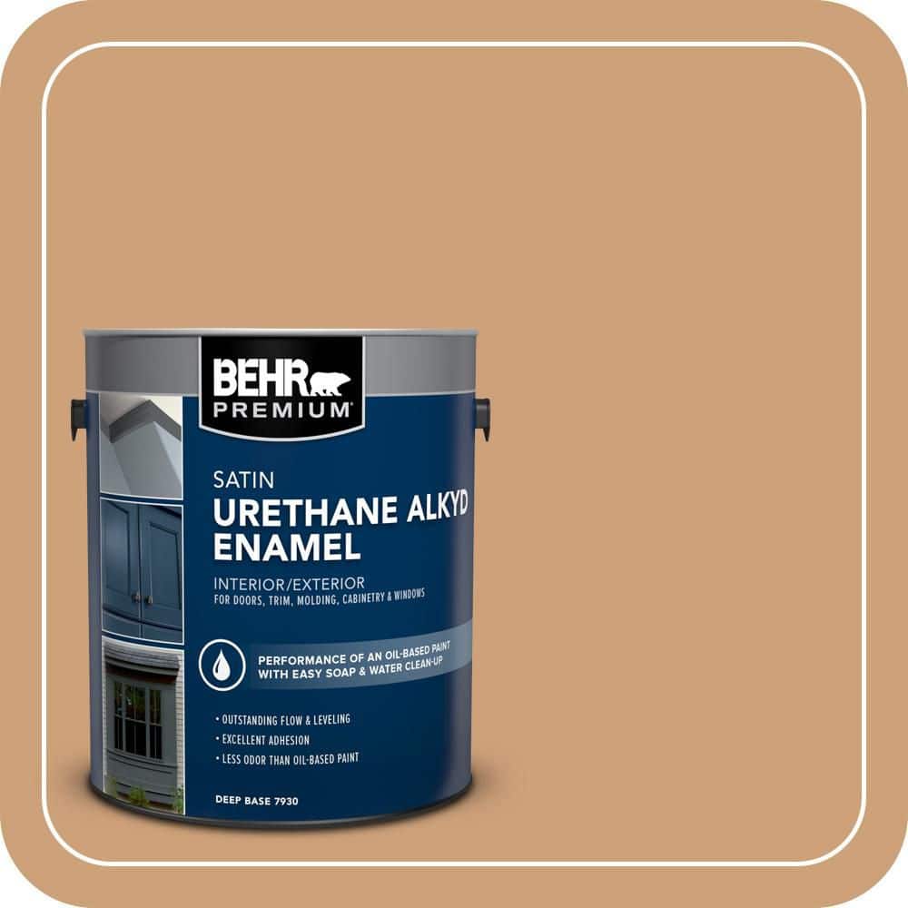 BEHR PREMIUM 1 gal. #PPU4-16 Kenya Urethane Alkyd Satin Enamel Interior/Exterior Paint