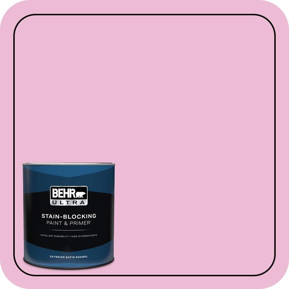 BEHR ULTRA 1 qt. #690A-3 Sweet Taffy Satin Enamel Exterior Paint & Primer