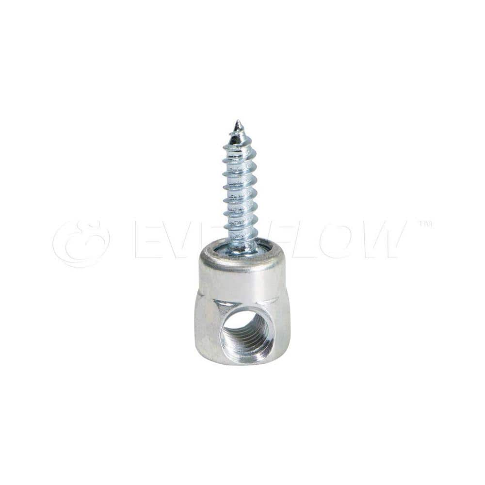 PLUMBFLEX 1/4 in. x 2 in. Horizontal Rod Anchor Super Screw 3/8 in. Threaded Rod Fitting for Wood (25-Pack) (2)